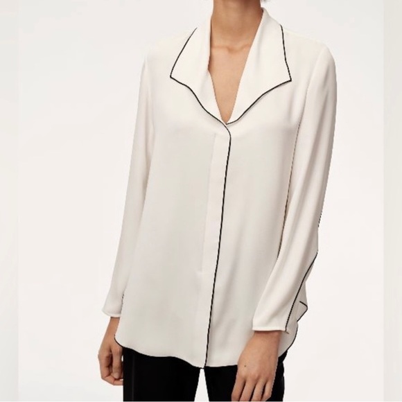 NWOT Aritzia Babaton Rena shirt burgundy size XS - Picture 2 of 3